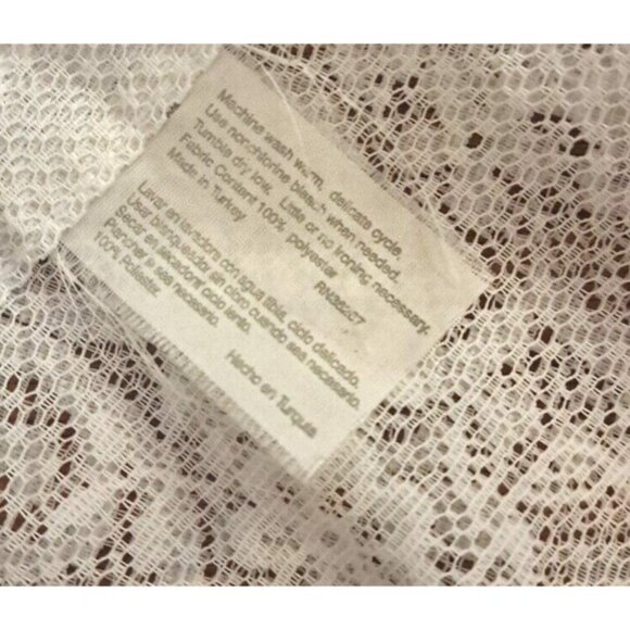 White Lace Window Valance Swag Floral Garland Victorian Cottage Country 54x15 - Picture 3 of 4